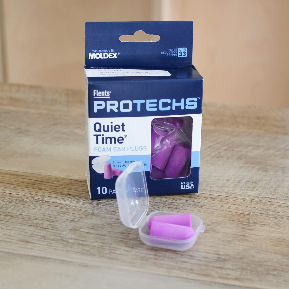 Tapones de Oído de Espuma Flents 10 Pares NRR 33 Púrpura