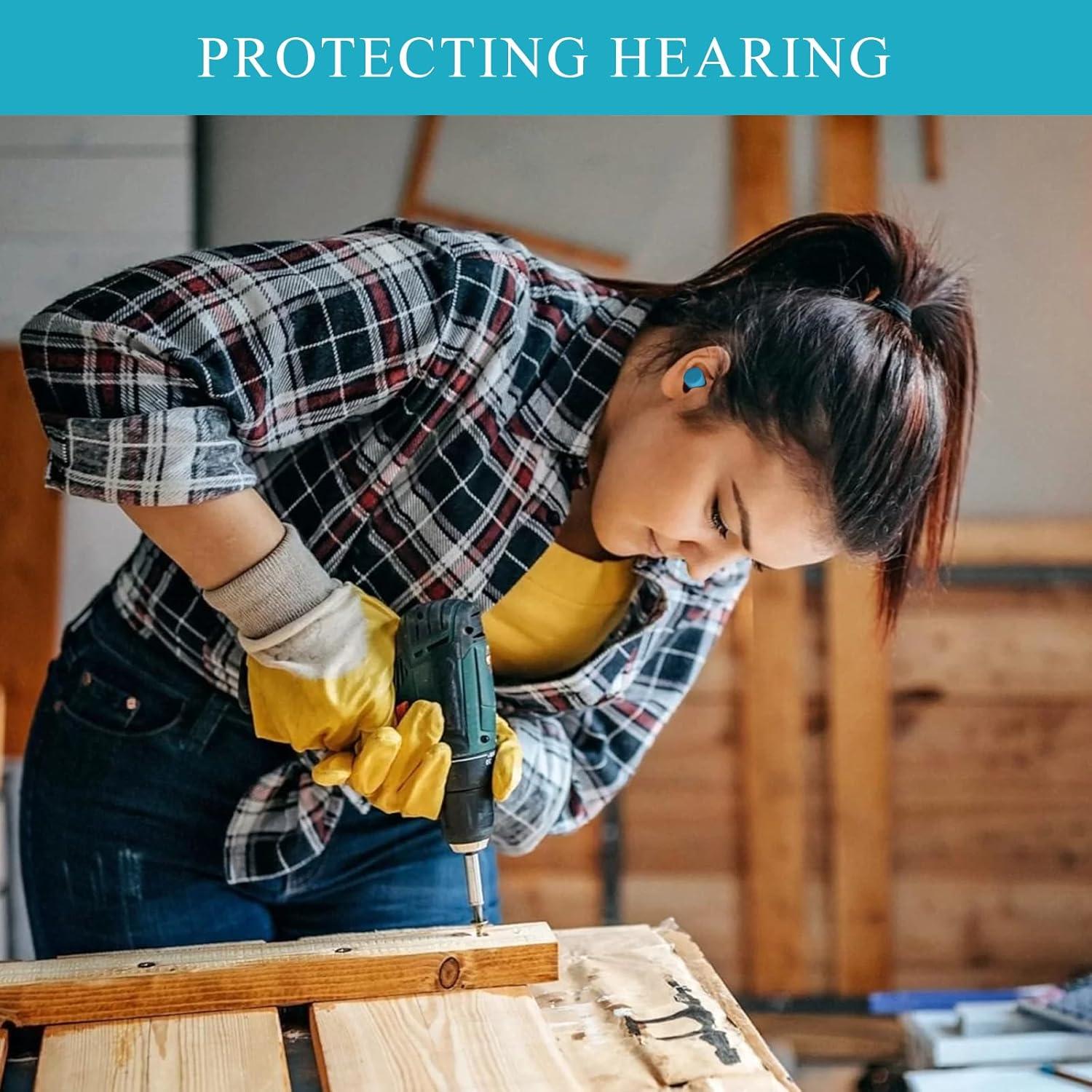 30 Pares Tapones de Espuma Suave Lenicany 35dB Azul