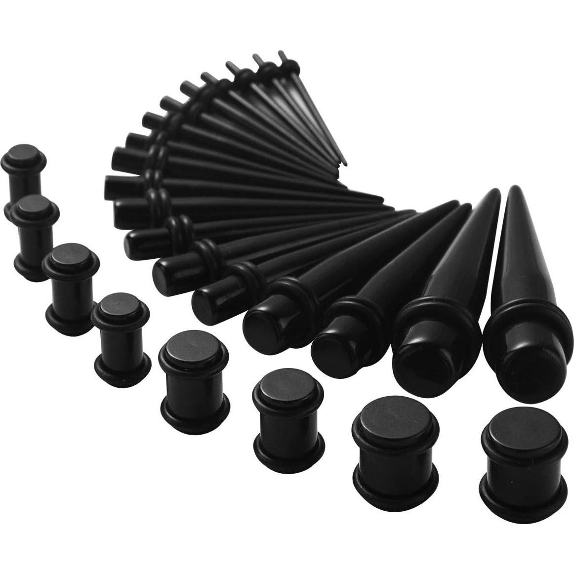 Kit de Estiramiento de Oído Acrílico JDXN 50 Piezas 14G-00G