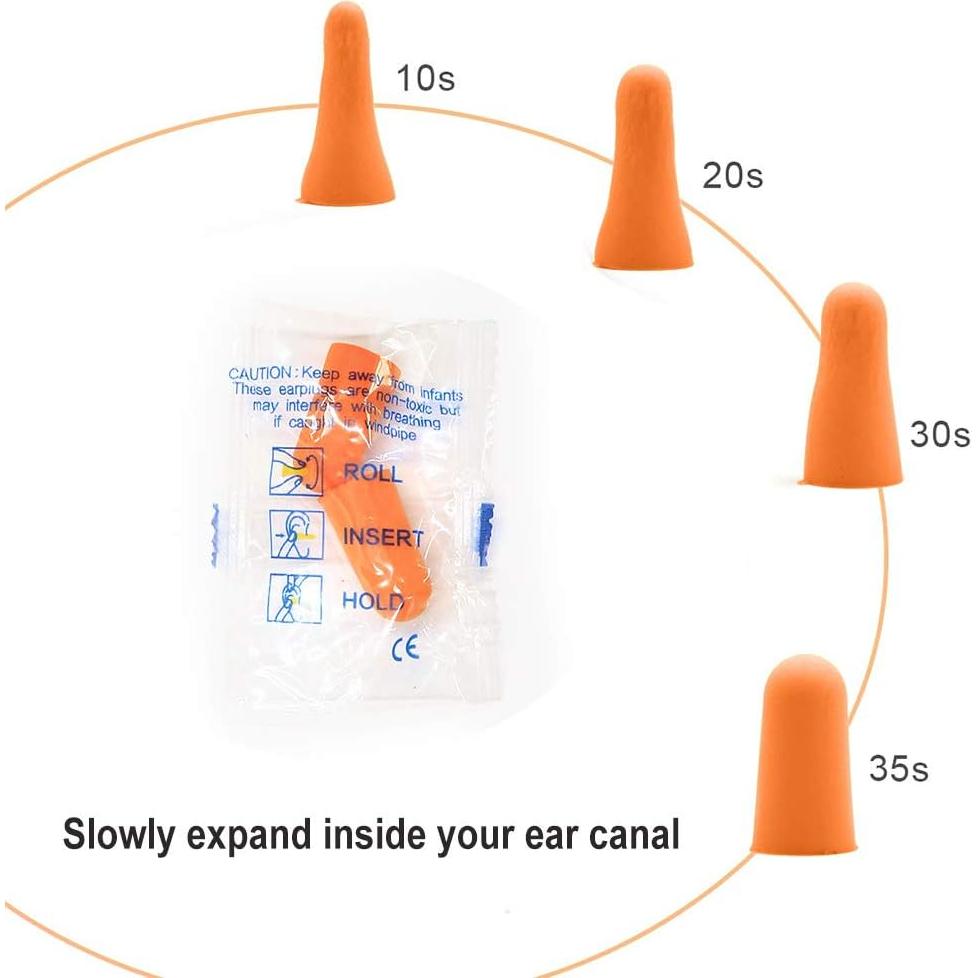 Tapones de Espuma Quality Plugs 200 Pares 32dB Naranja