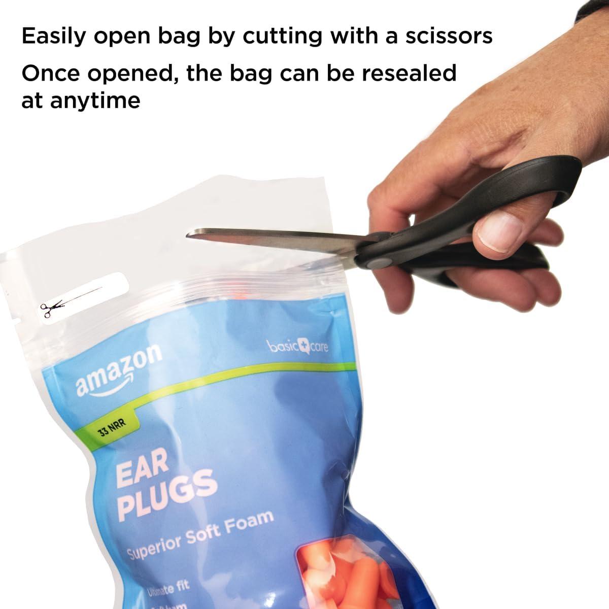 Tapones de Espuma Suaves Amazon Basic Care - 50 Pares