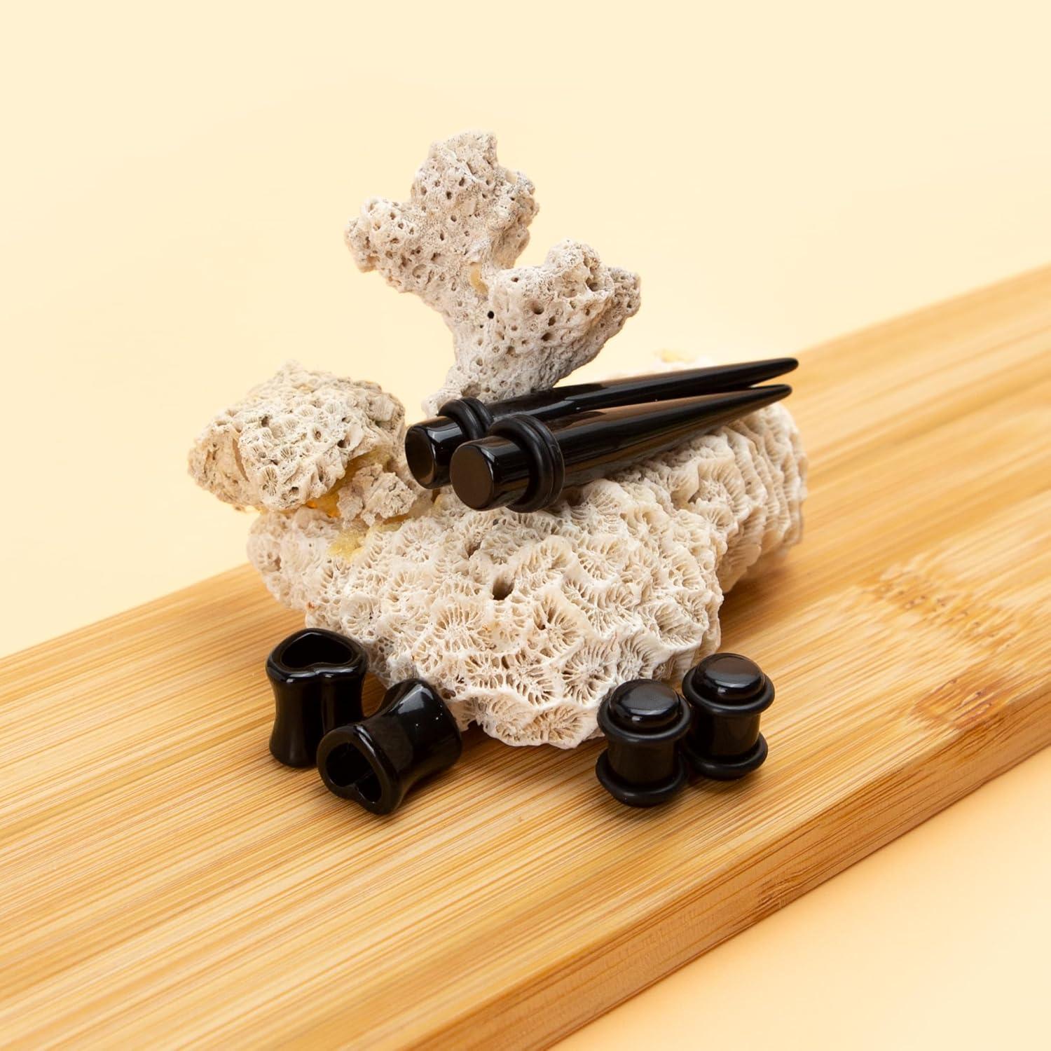 Kit de Estiramiento de Oídos Acrílico y Silicona 48 Piezas 14G-0000G