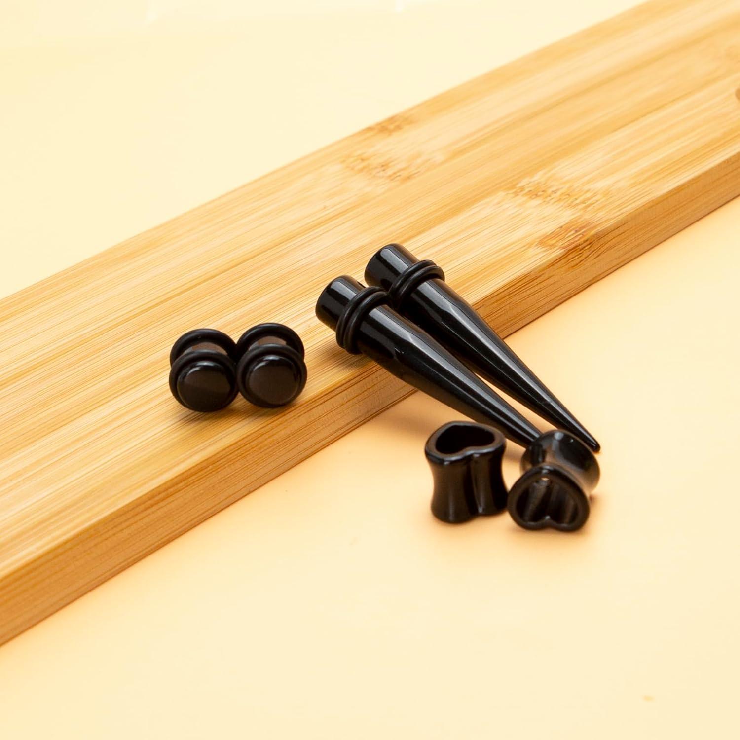 Kit de Estiramiento de Oídos Acrílico y Silicona 48 Piezas 14G-0000G