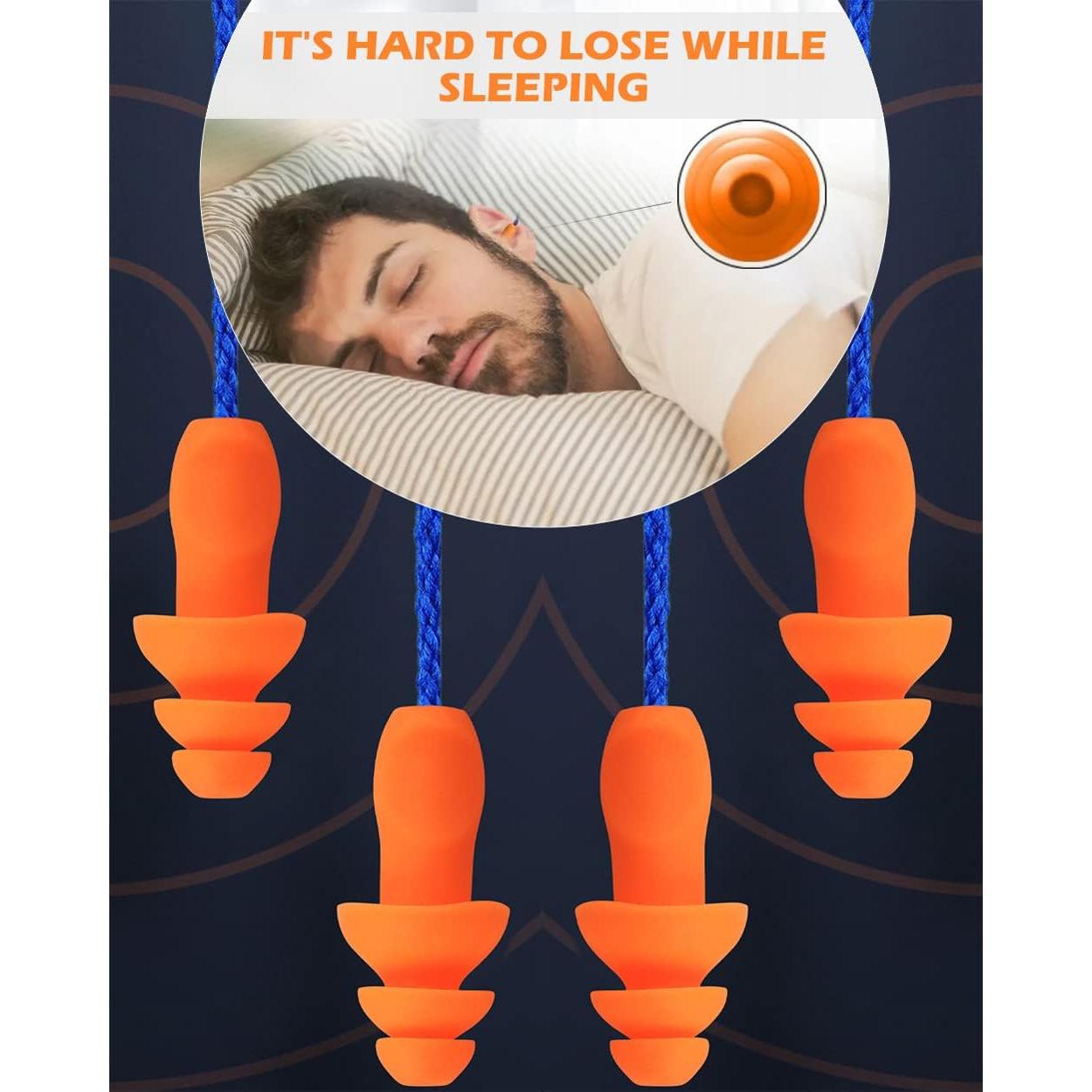 12 Pares de Tapones de Silicona BUYBUYGO con Cable Reutilizables