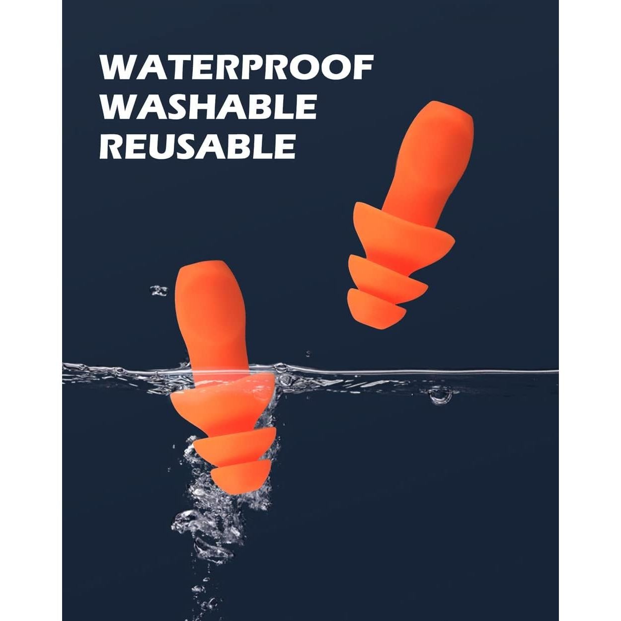 12 Pares de Tapones de Silicona BUYBUYGO con Cable Reutilizables