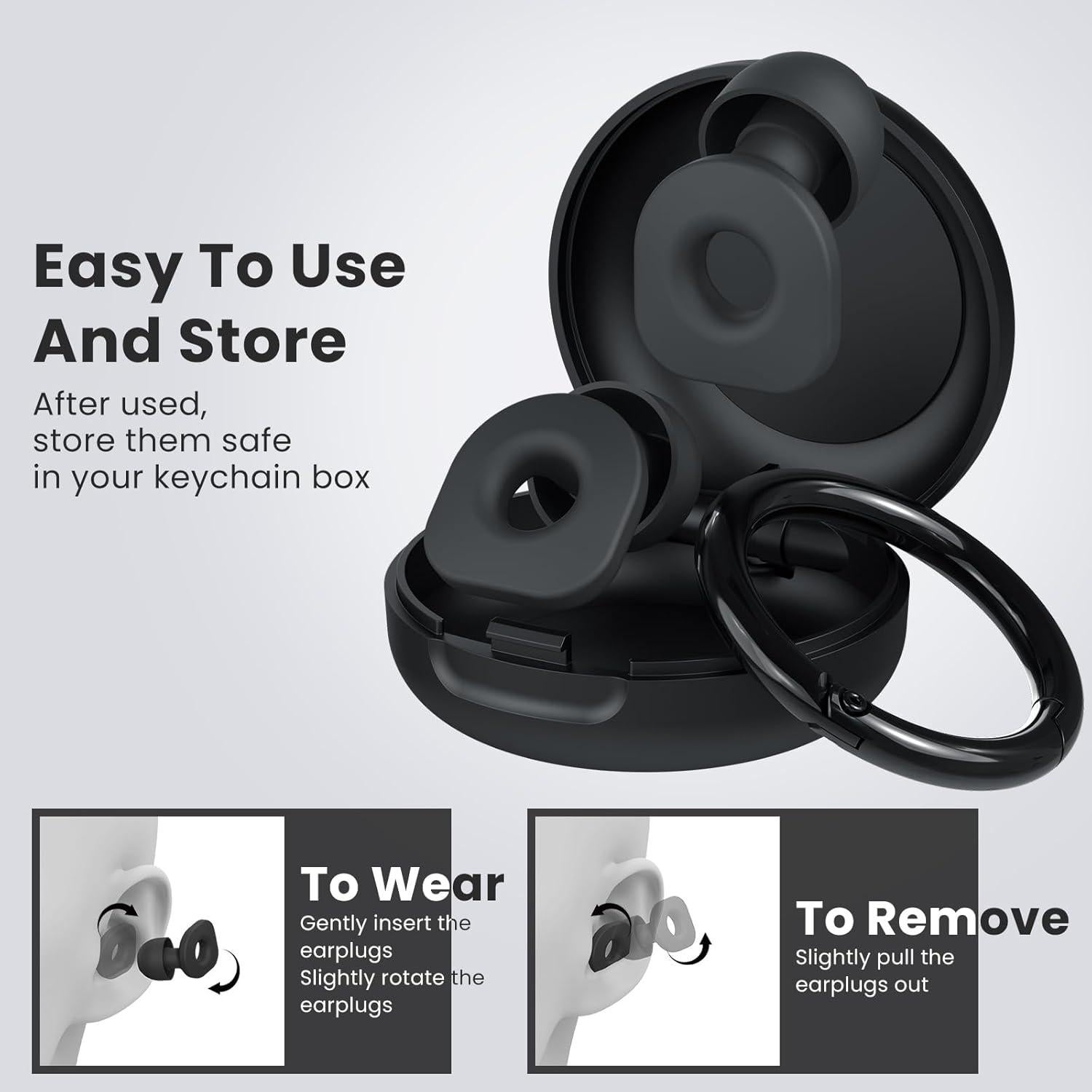 Tapones Reutilizables para Oídos LOETRUY - Reducción 25dB-30dB