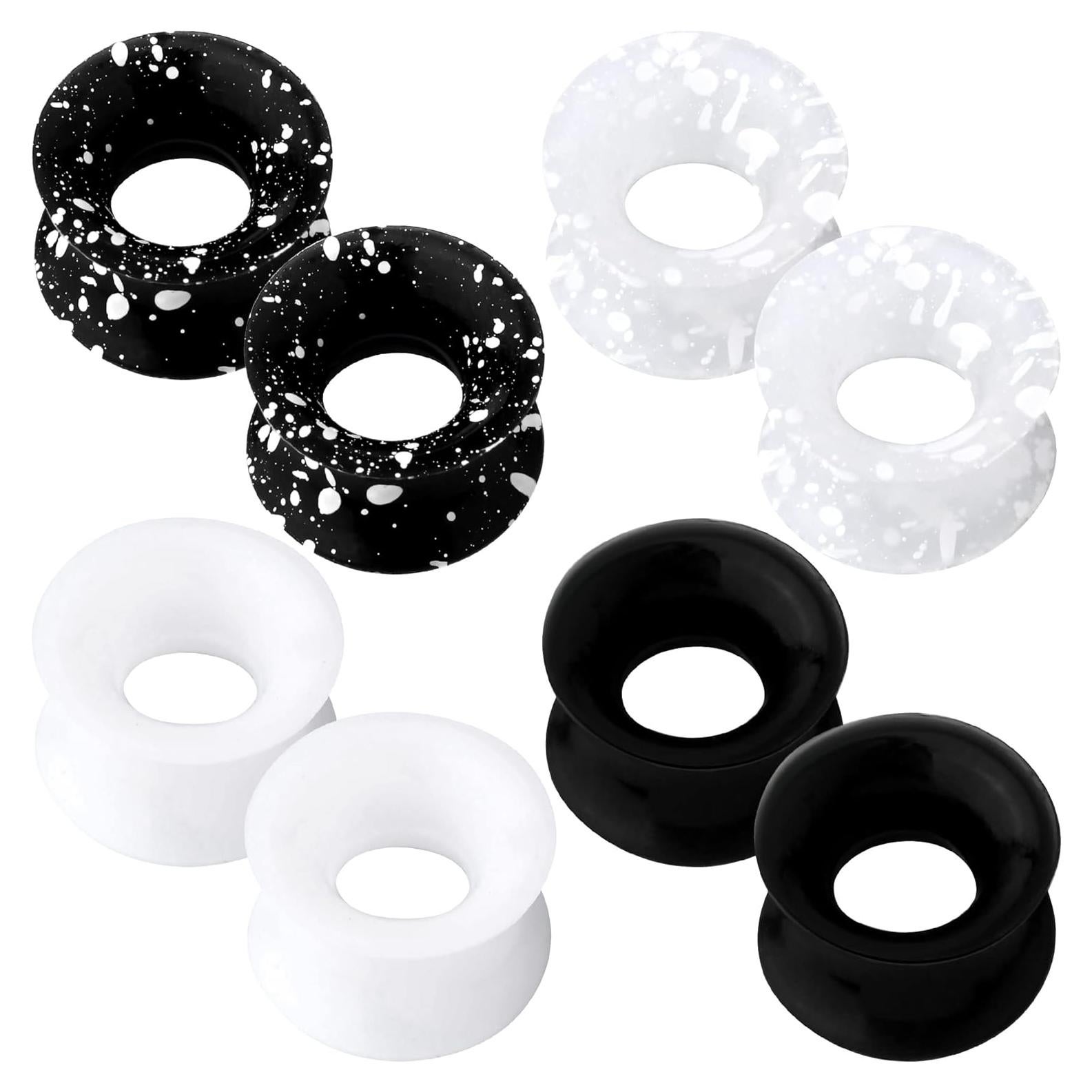 OUFER Tapones de Silicona para Orejas 8 Piezas 0g-00g