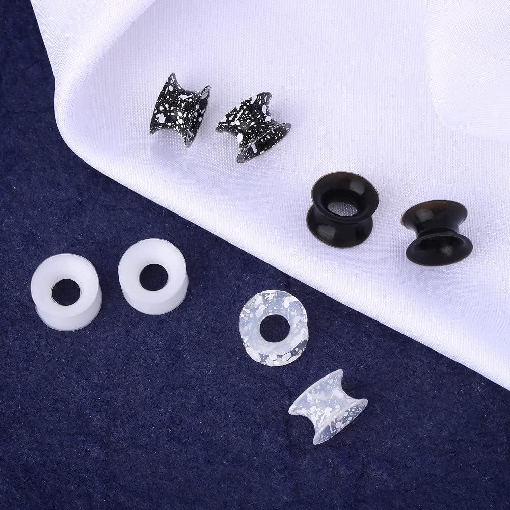 OUFER Tapones de Silicona para Orejas 8 Piezas 0g-00g