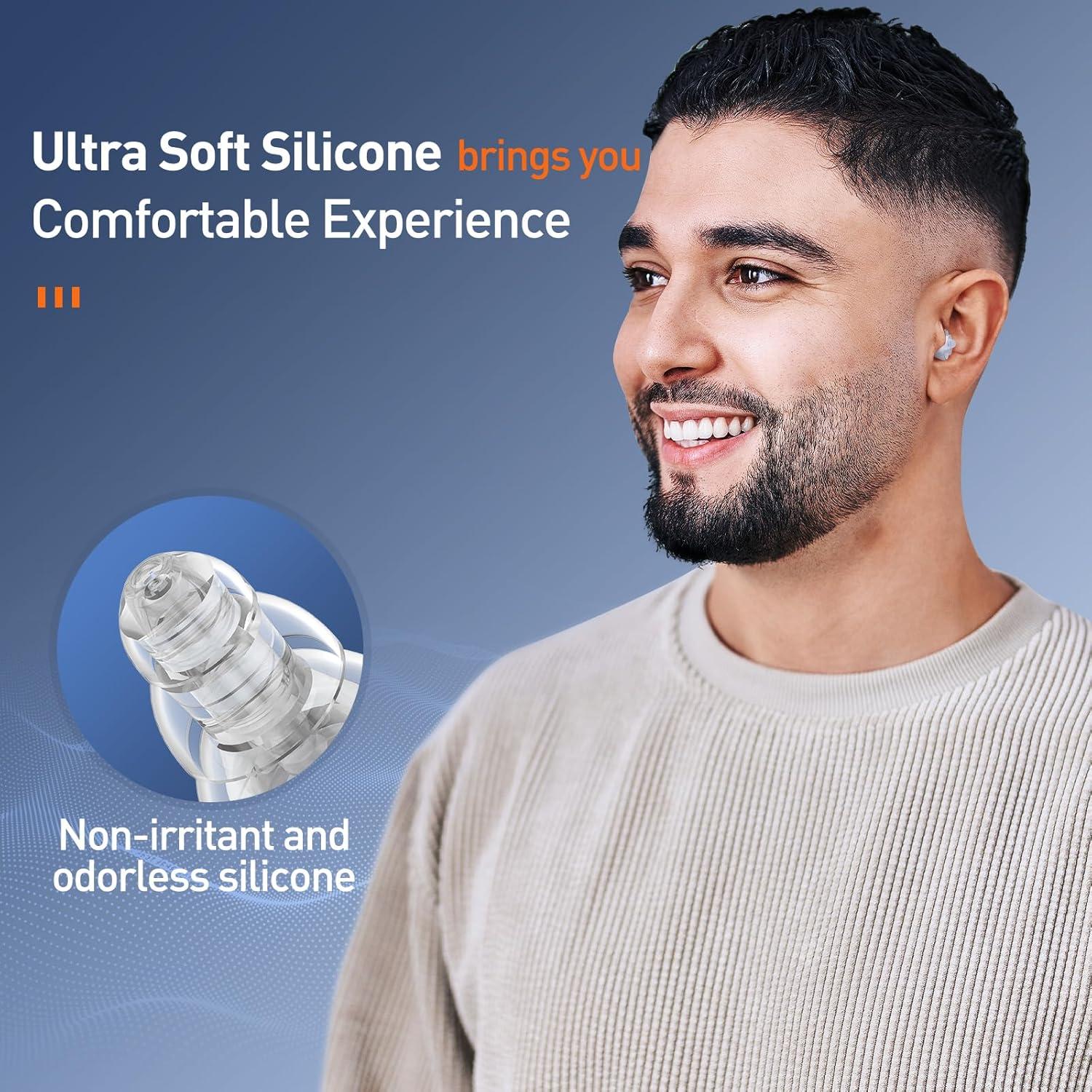 Tapones de Oídos de Alta Fidelidad Silicona 23 dB - 2 Pares