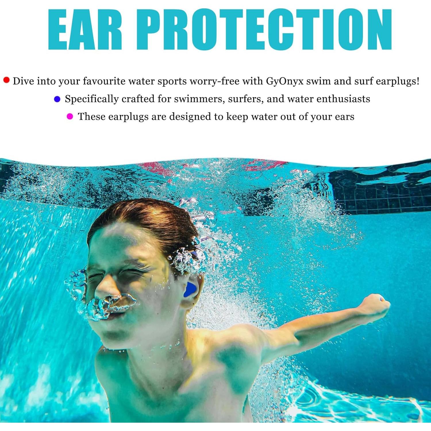 Tapones de Silicona GyOnyx para Nadar - 4 Pares Reutilizables