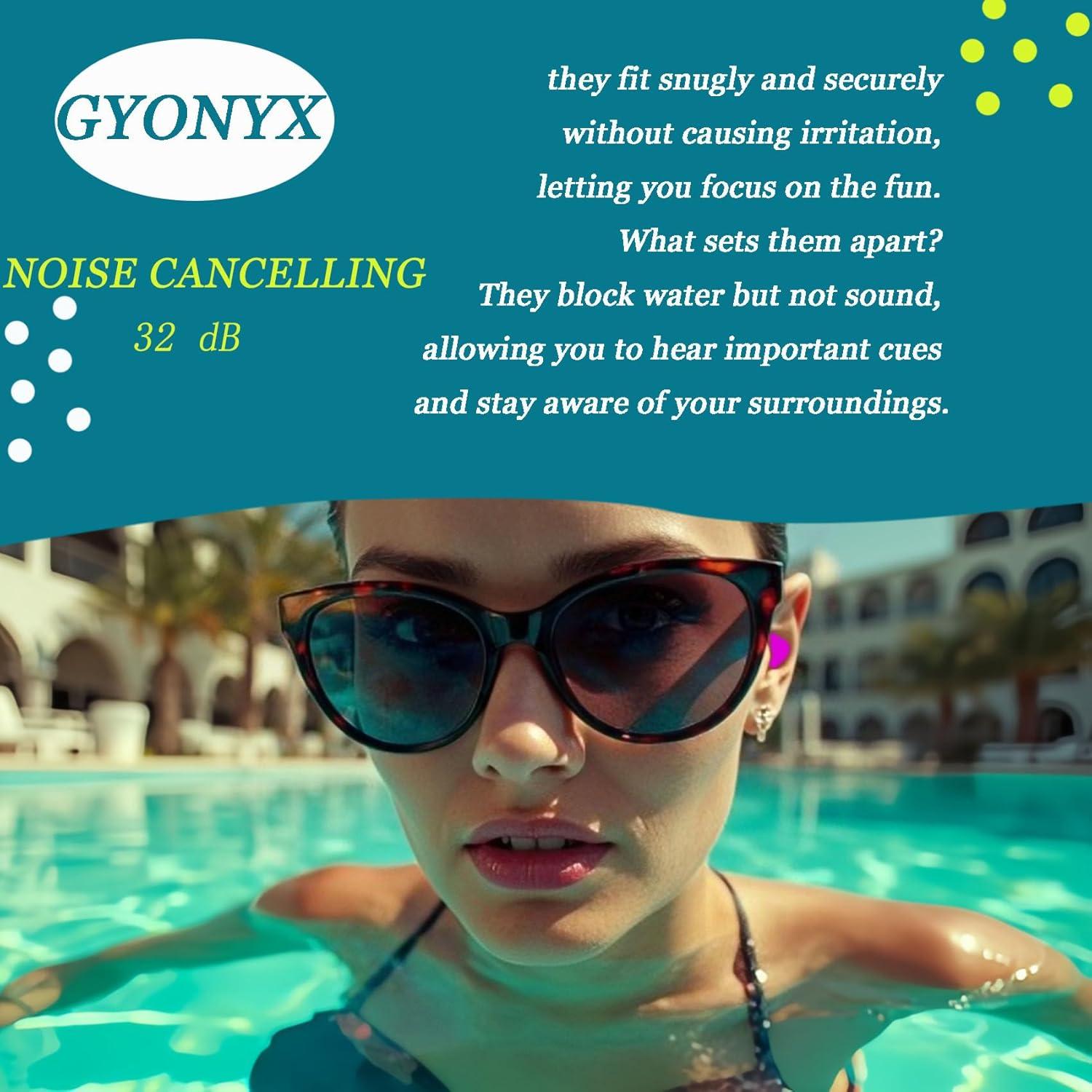 Tapones de Silicona GyOnyx para Nadar - 4 Pares Reutilizables