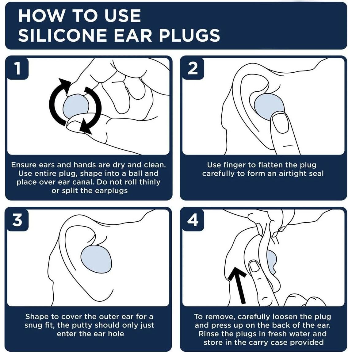 Tapones de Silicona GyOnyx para Nadar - 4 Pares Reutilizables