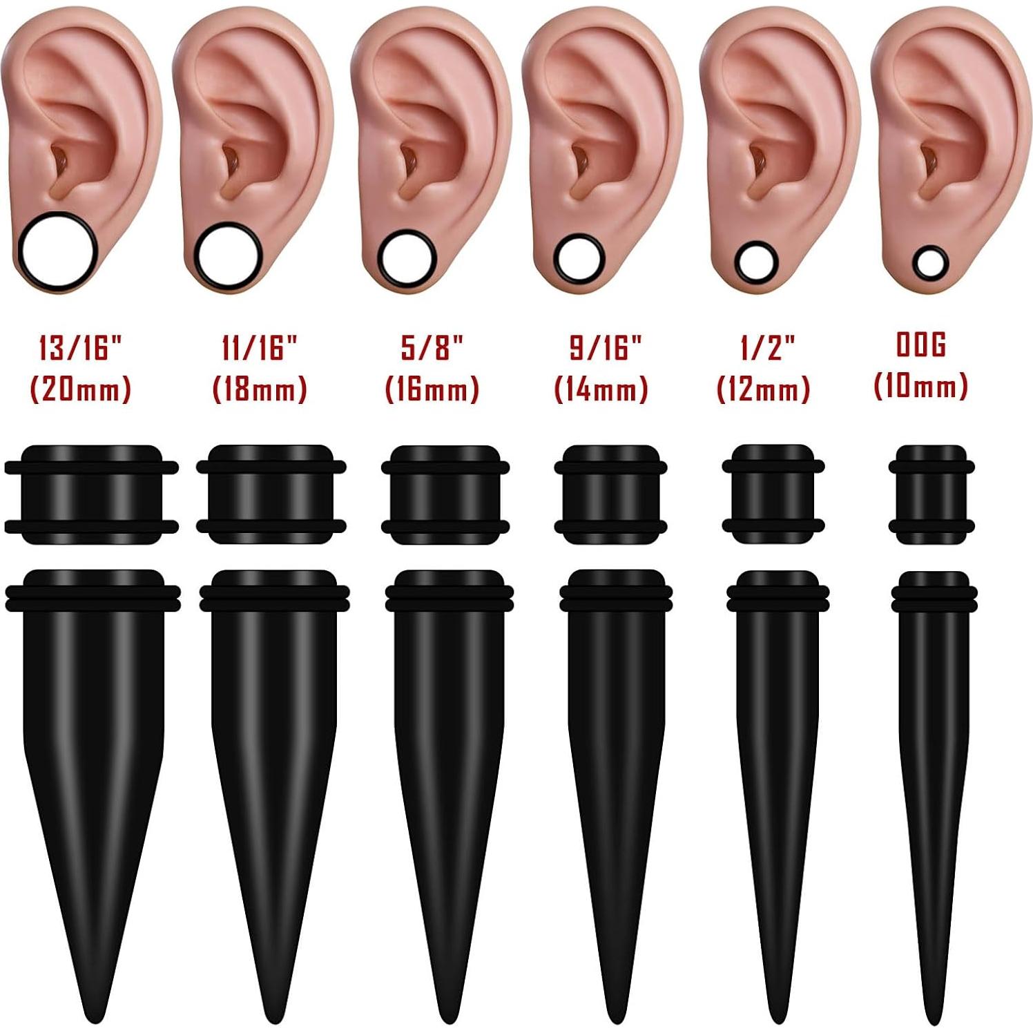 Kit de Estiramiento de Orejas Oyaface 24PC 00G-20mm Acrílico