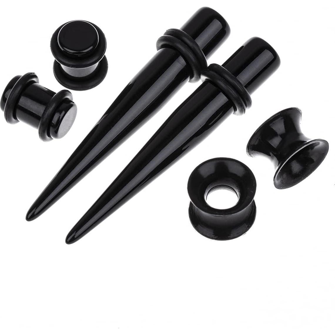 Kit de Estiramiento de Orejas Memsion 50 Piezas 14G a 00G