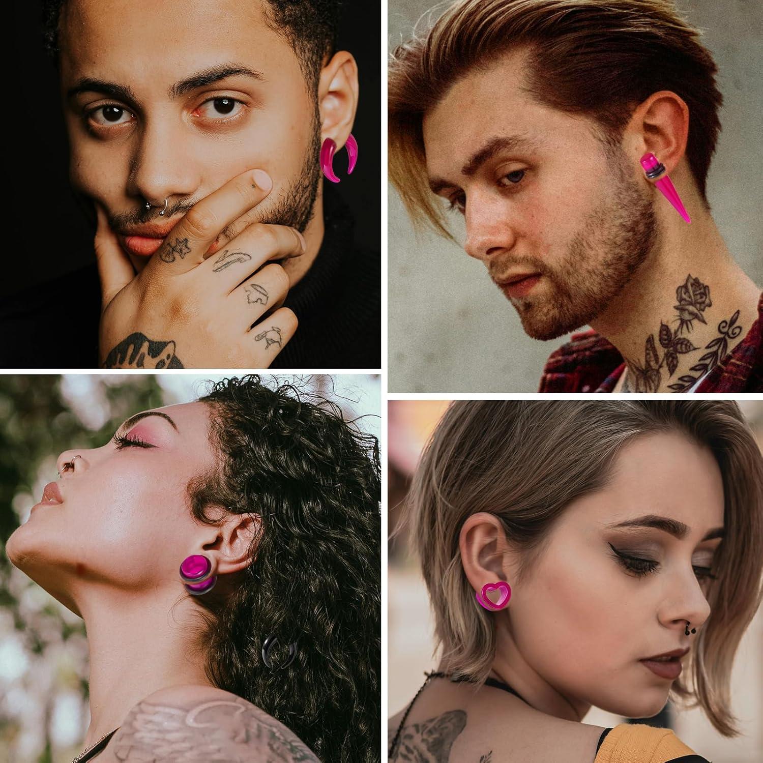 Kit de Estiramiento de Orejas ONESING 84 Piezas 14G-00G Acrílico