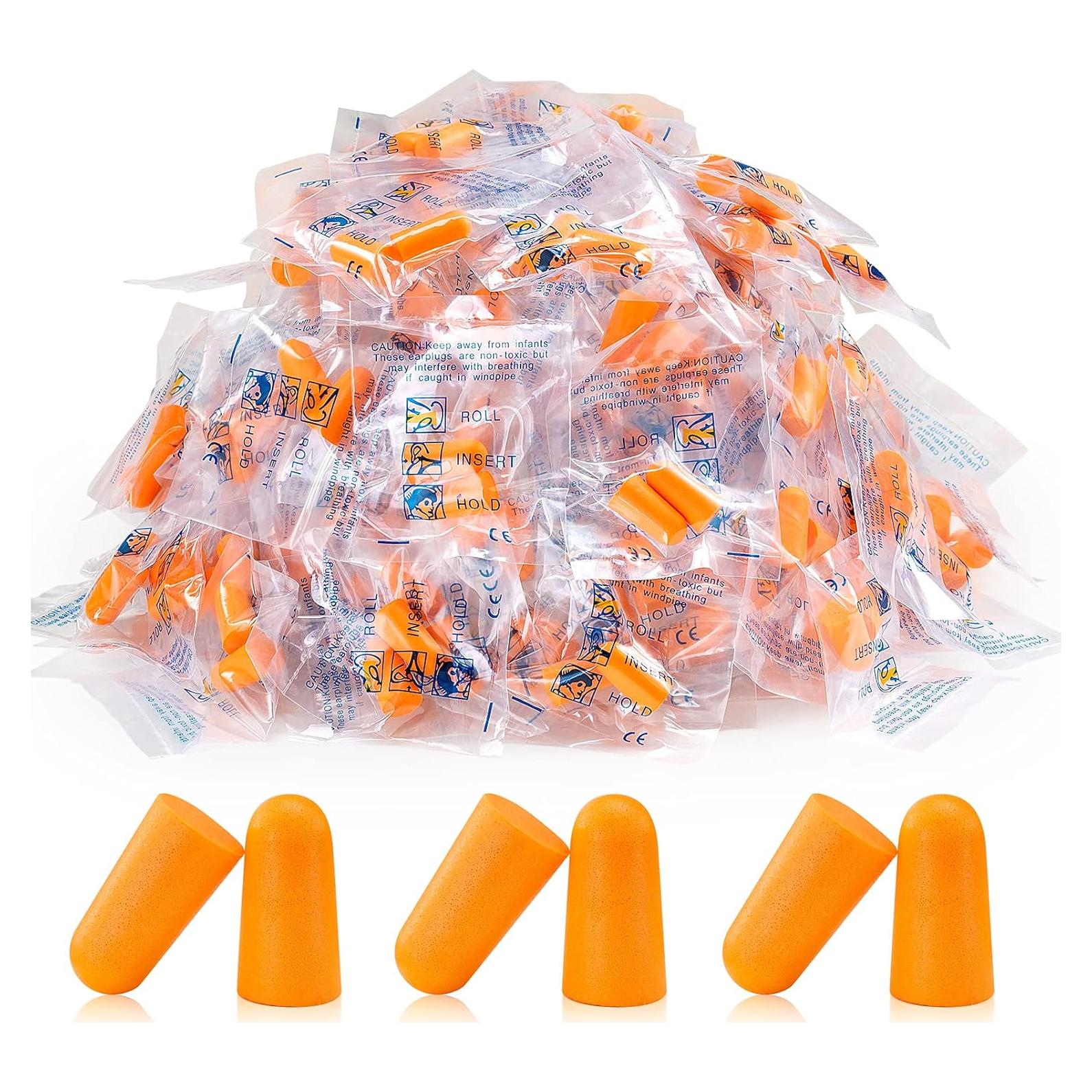 100 Pares de Tapones para Oídos Jindali Reducción de Ruido 33dB