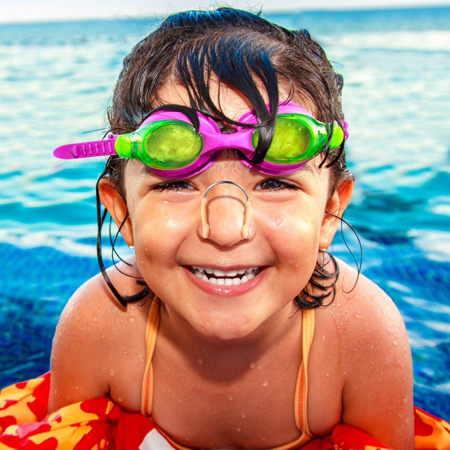 12 Clips de Nariz para Nadar Fiada - Adultos y Niños