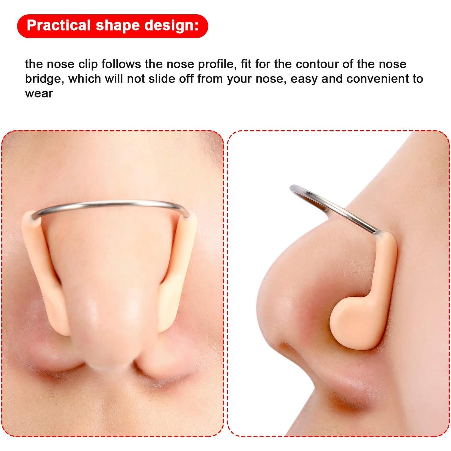 12 Clips de Nariz para Nadar Fiada - Adultos y Niños