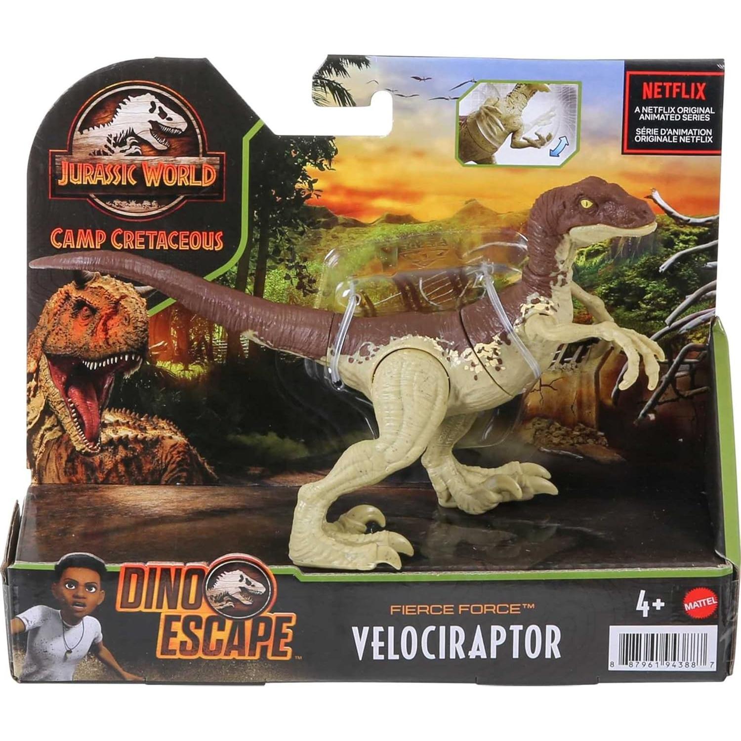 Jurassic World Figura Velociraptor Mattel 12 cm Juntas Móviles
