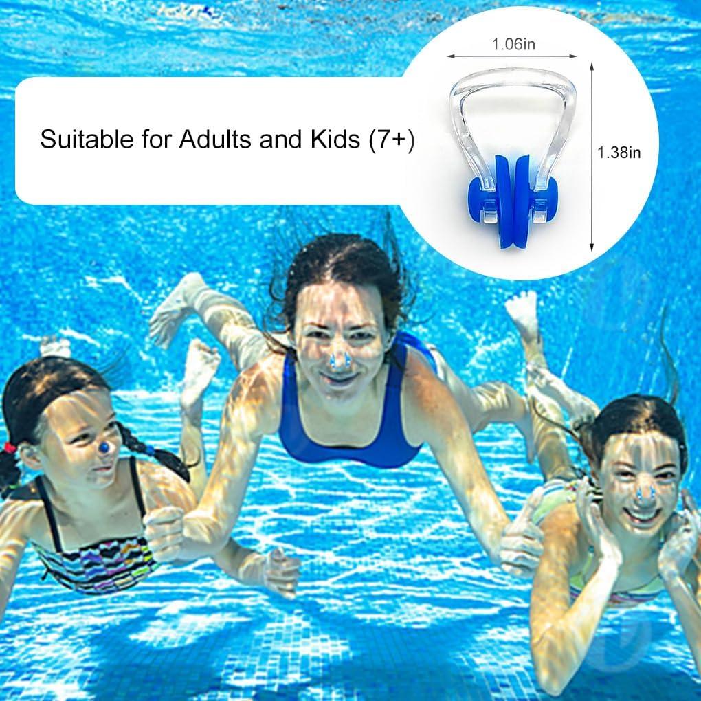 Conjunto de 6 Clips de Nariz de Silicona Zooshine para Natación