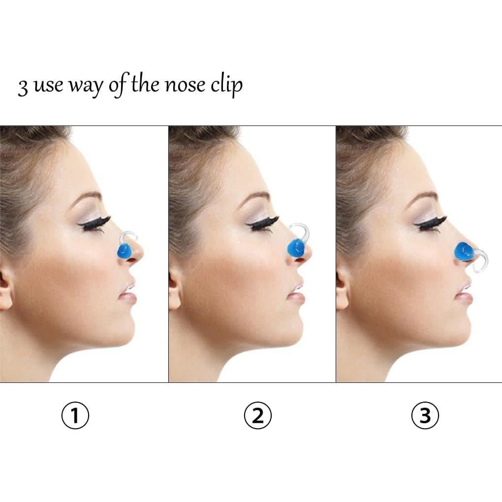 Conjunto de 6 Clips de Nariz de Silicona Zooshine para Natación