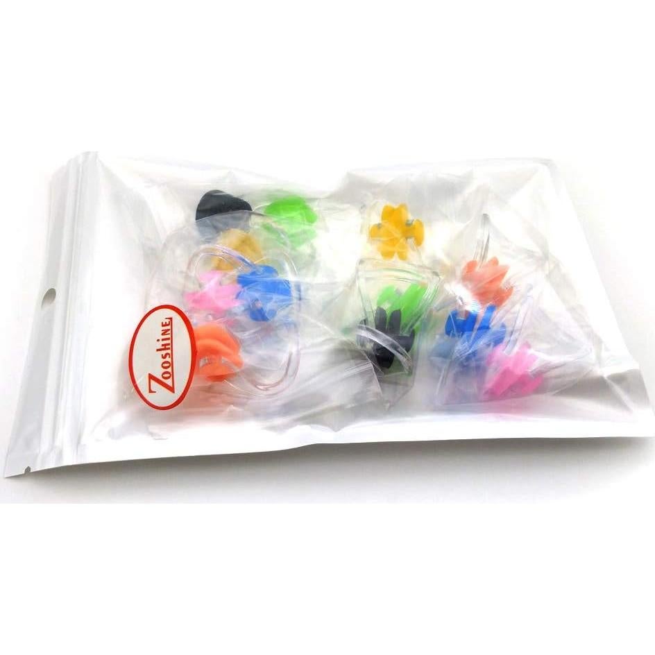 Conjunto de 6 Clips de Nariz de Silicona Zooshine para Natación