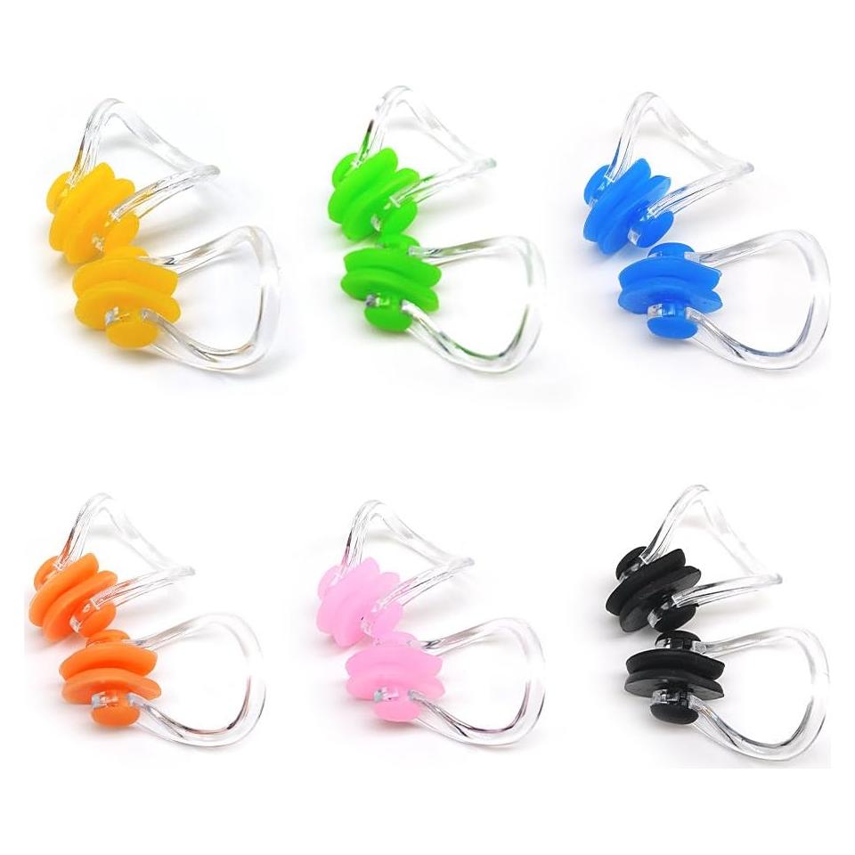 Clip de Nariz de Silicona BRBD para Natación - Paquete de 12