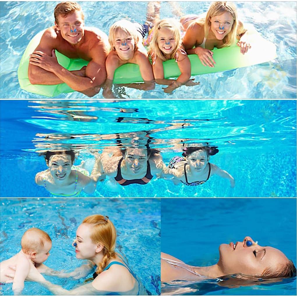 Clip de Nariz de Silicona BRBD para Natación - Paquete de 12