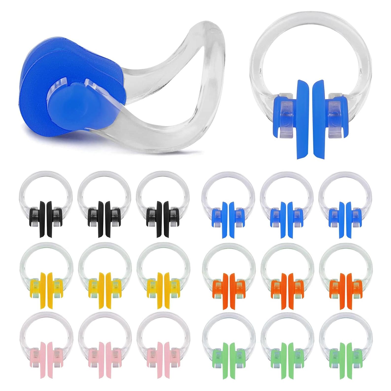 Clips de Nariz de Silicona Minelife 18 Pcs Impermeables