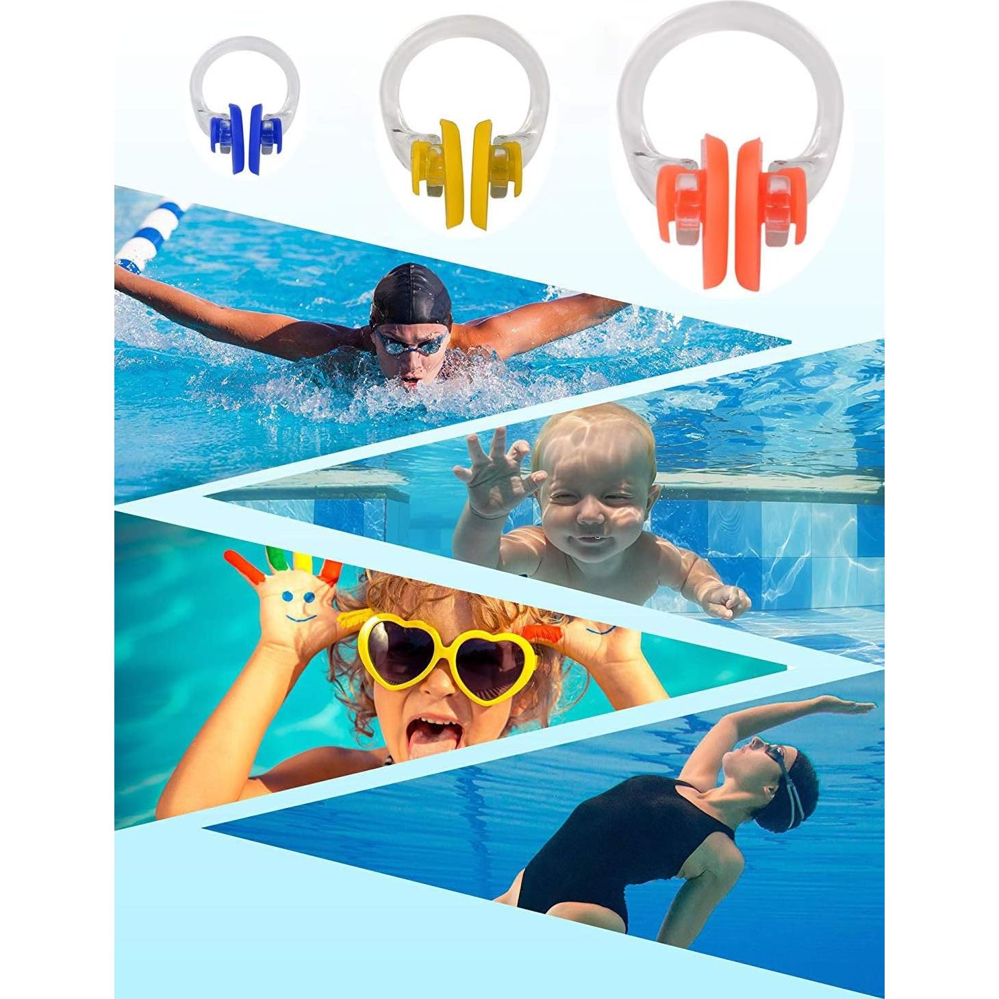 Clips de Nariz de Silicona Minelife 18 Pcs Impermeables