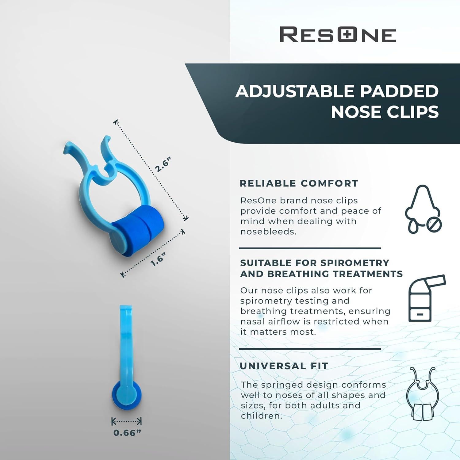 Clips Nasales Acolchados ResOne para Sangrados - Paquete de 10