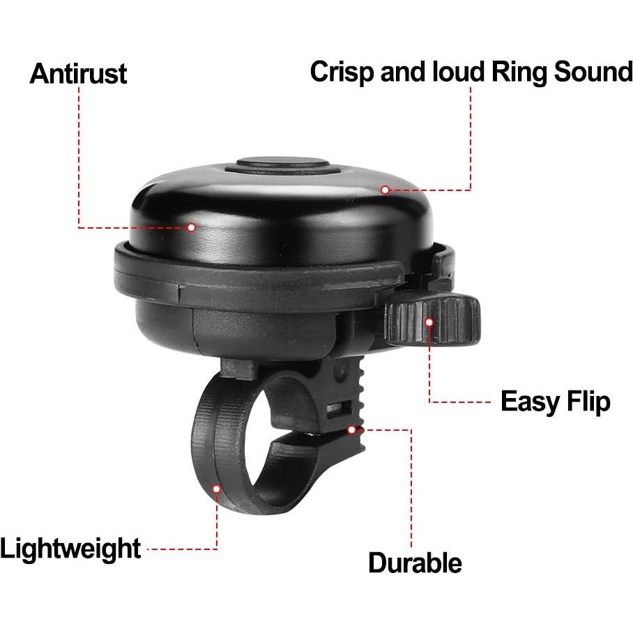 Timbre de Bicicleta Accmor AC8076 Aluminio Negro 21-22mm