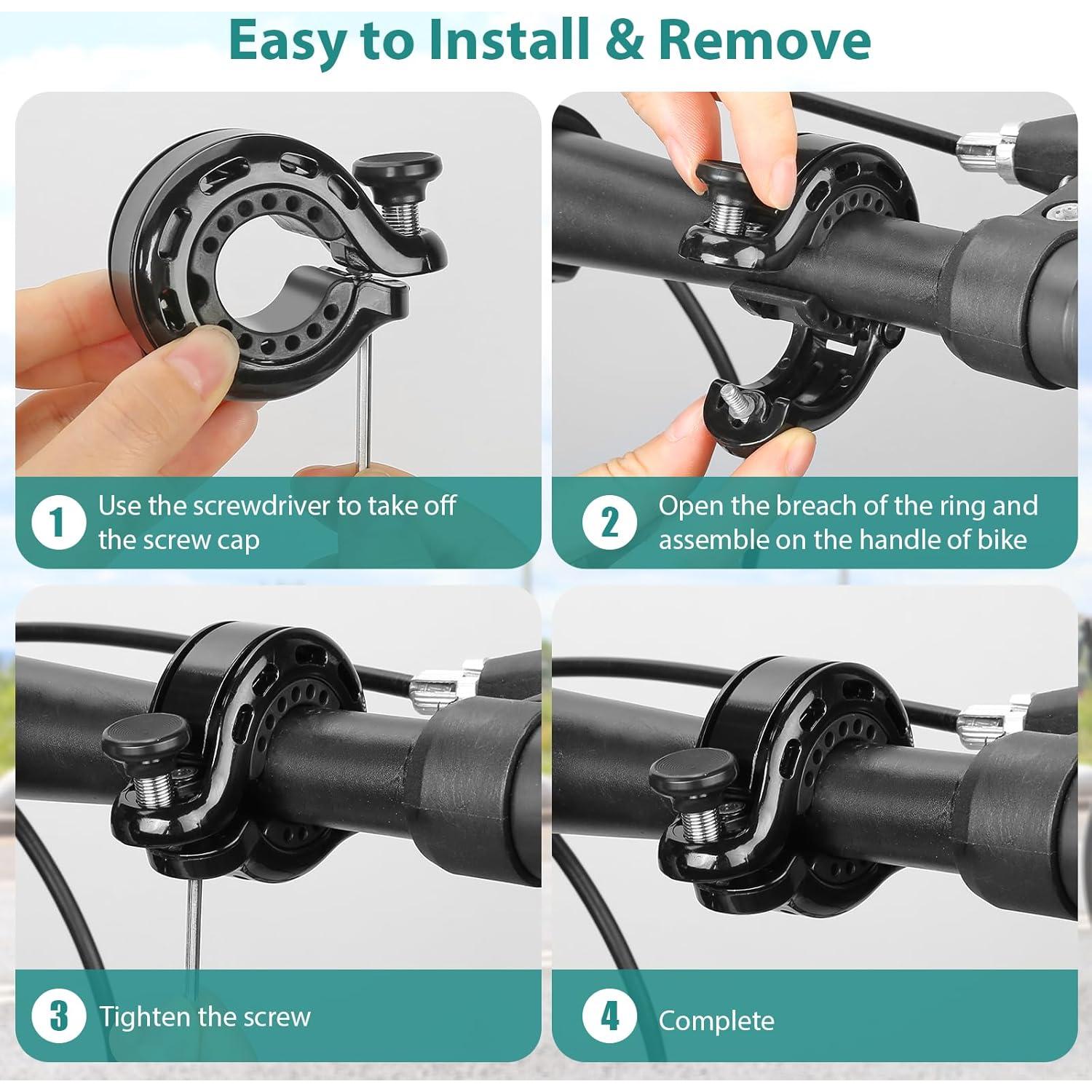 Campana de Bicicleta Topcrown TQB02 110 dB Manillar 22.2-31.8 mm