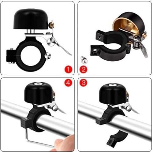 Campana de Bicicleta Greallthy D011, Sonido Fuerte 80dB, 22.2-31.8mm