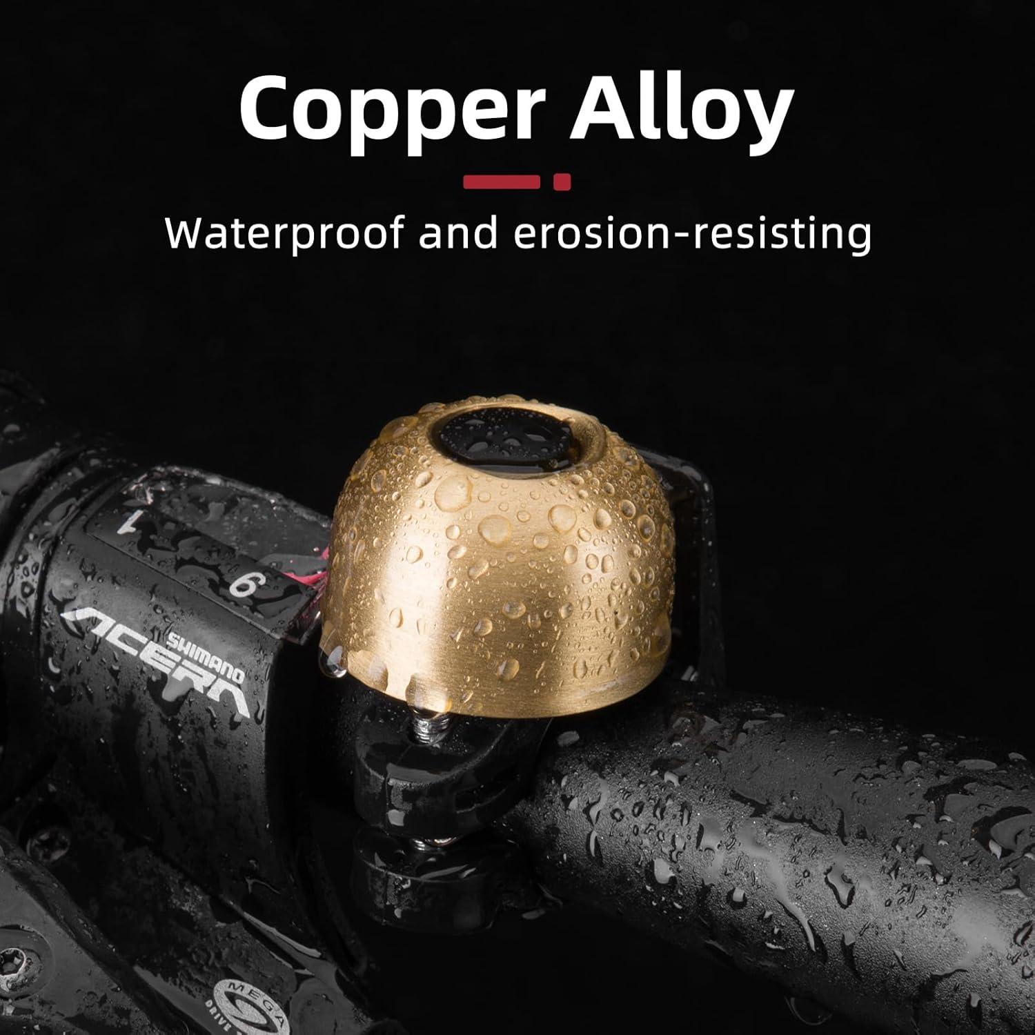 Campana de Bicicleta ROCKBROS de Cobre, Sonido Fuerte, 21-23mm