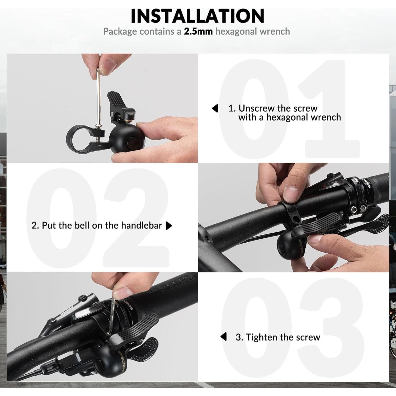 Campana de Bicicleta ROCKBROS A1 Derecha, Cobre 100 dB