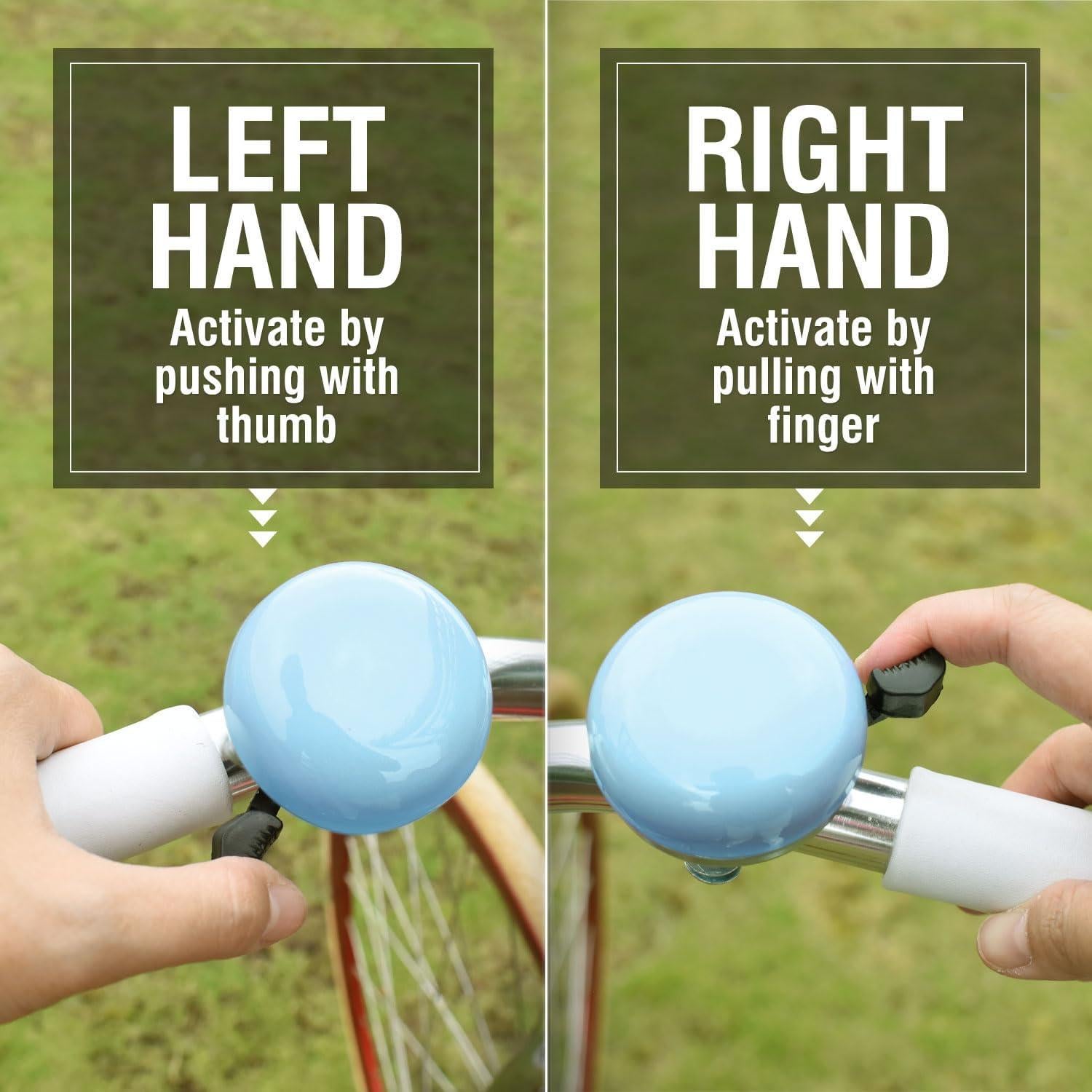 Timbre de Bicicleta MARQUE Cruiser 57mm Acero Azul Clásico