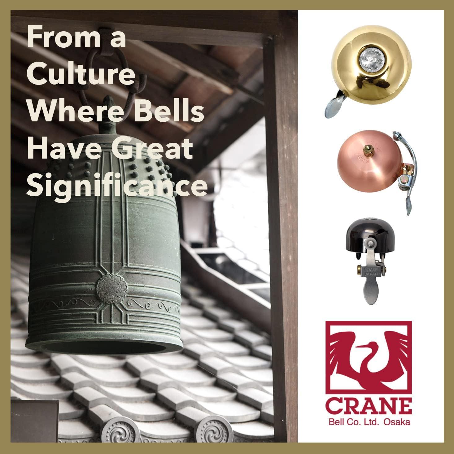 Campana de Bicicleta Crane E-Ne Negro Mate, Ajustable 22.2-31.8mm