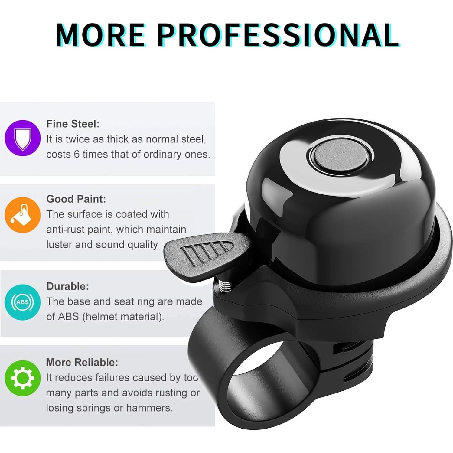 Paquete de 2 Timbres de Bicicleta Rivsli Clásicos Sonido Fuerte