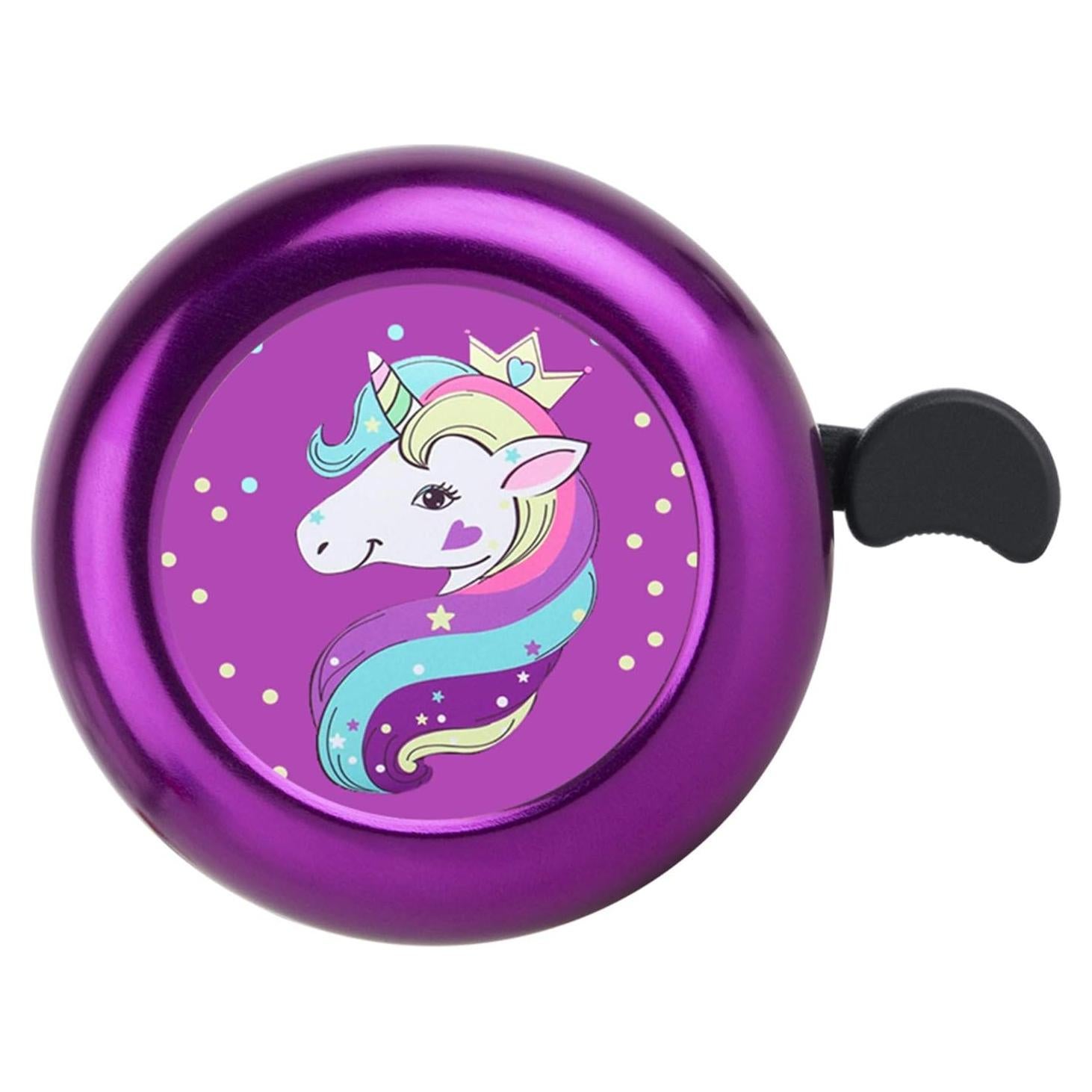 Campana de Bicicleta KANGHAR Unicornio Púrpura Ajustable