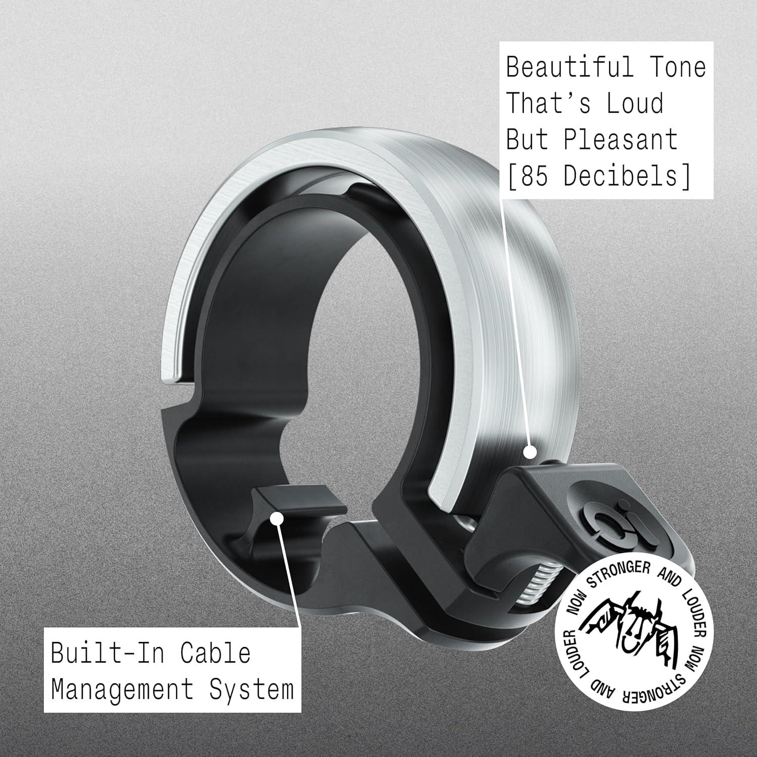 Timbre de bicicleta Knog Oi de aluminio clásico 22.2 mm