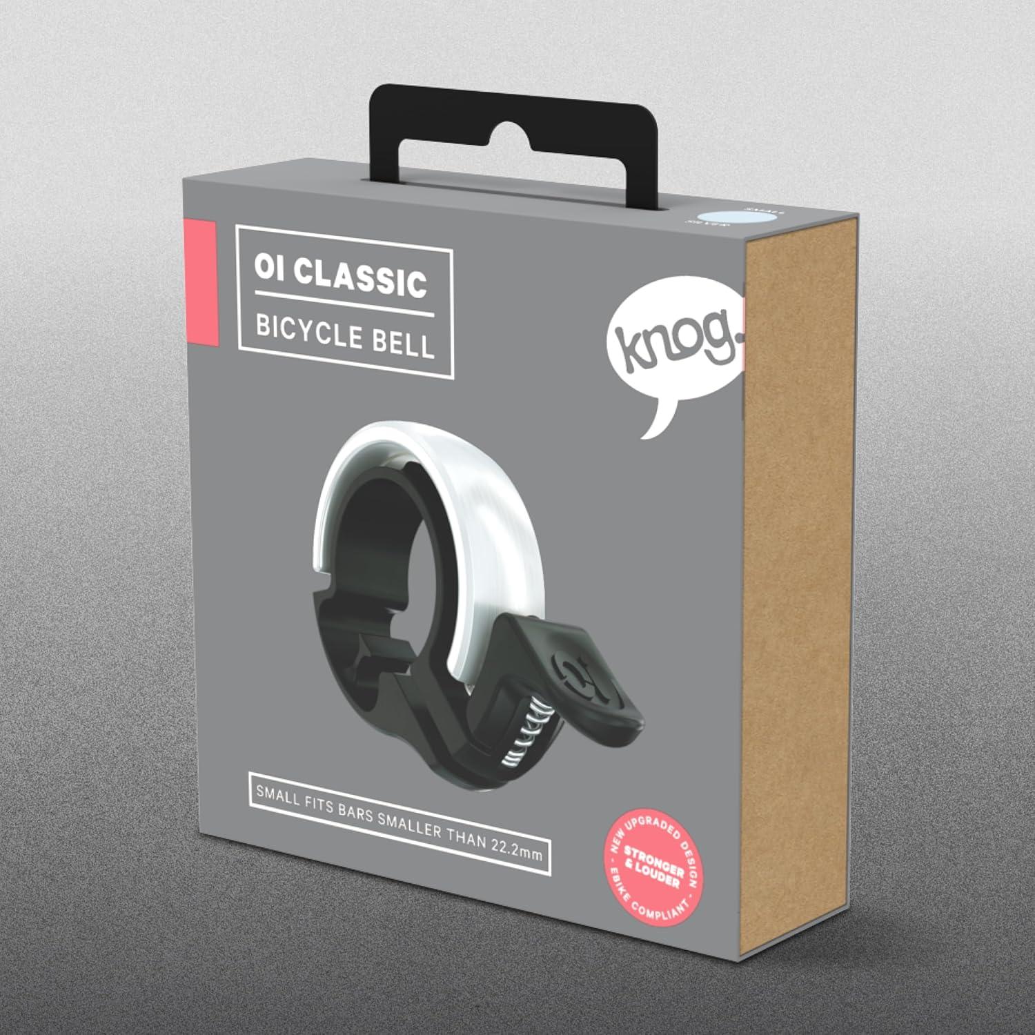 Timbre de bicicleta Knog Oi de aluminio clásico 22.2 mm