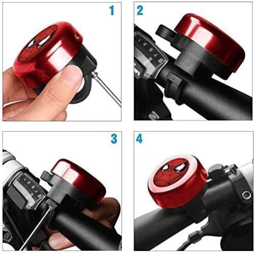 Timbre de bicicleta infantil KSdeal Spiderman Aluminio 32g