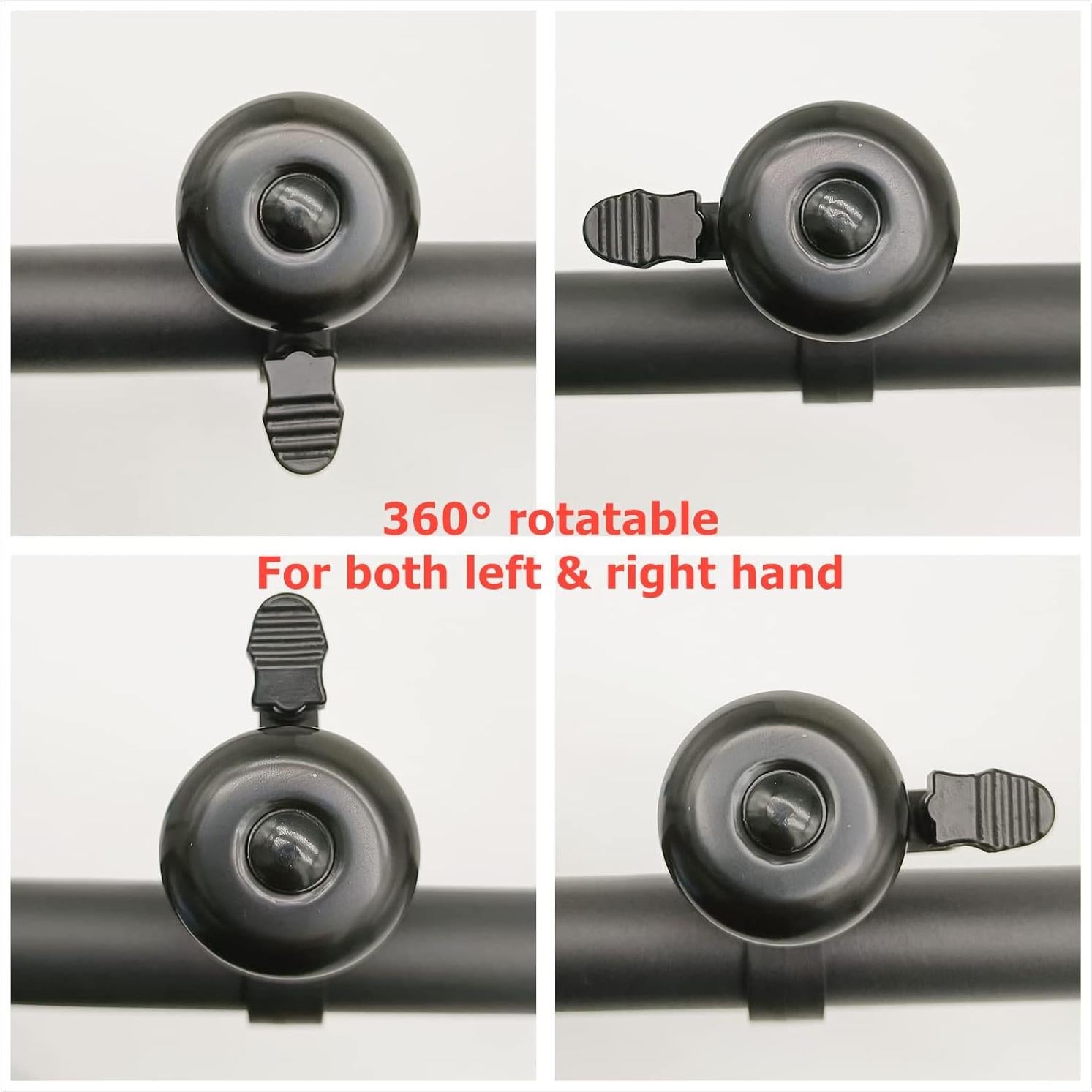 Timbre de Bicicleta RYANGO BBL-BS Mini Aluminio Negro Plata