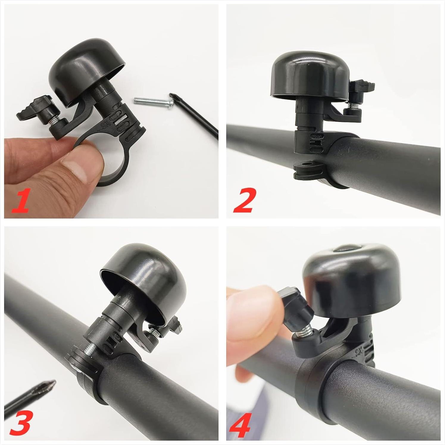 Timbre de Bicicleta RYANGO BBL-BS Mini Aluminio Negro Plata