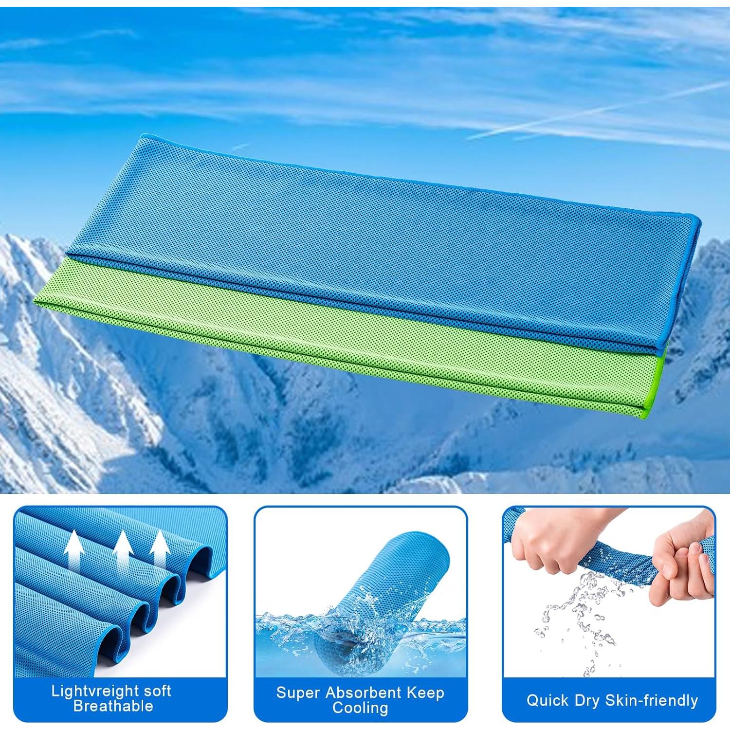 Paquete de 4 Toallas Enfriadoras CADONO 101.6x30.5cm Multicolor