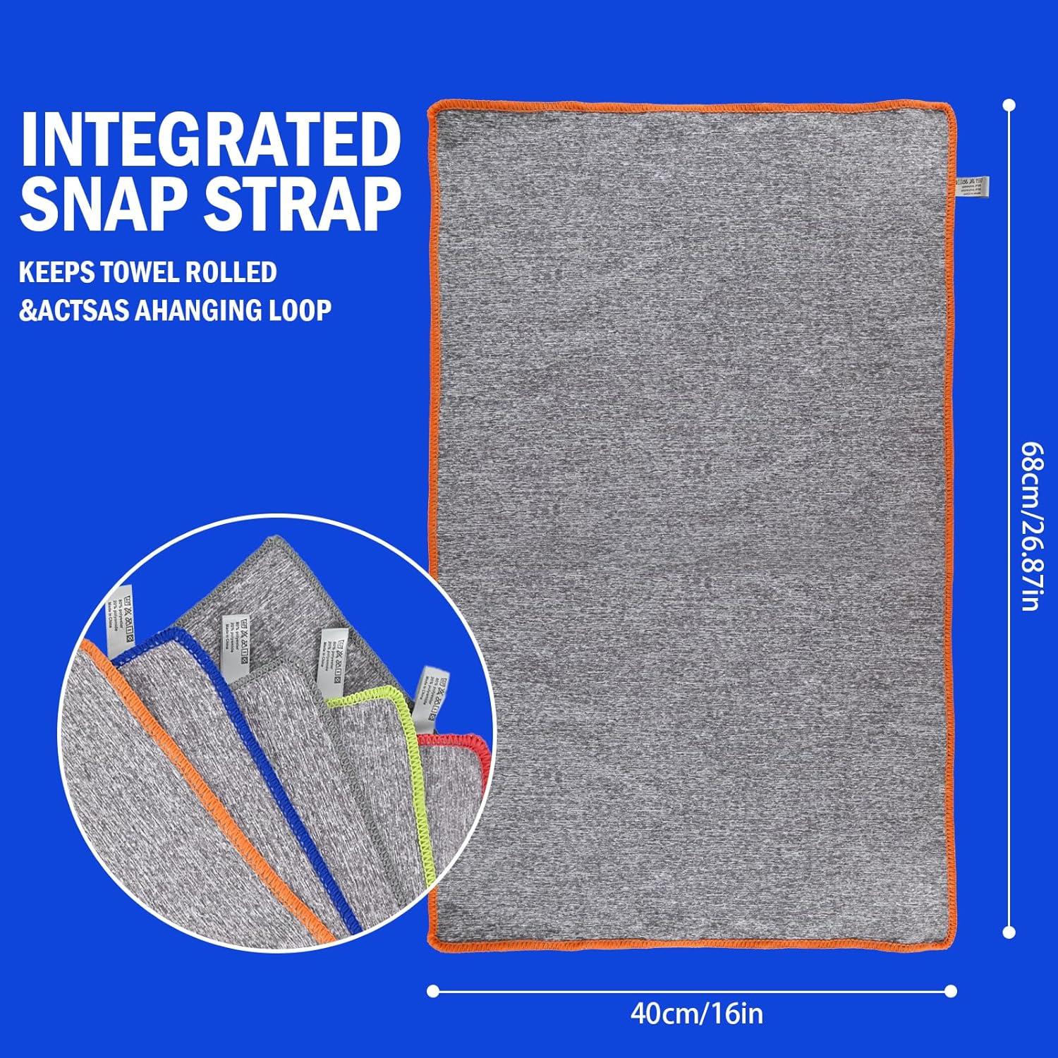 Toalla de Gimnasio Microfibra Vnoss 5 Piezas 40x68 cm Gris