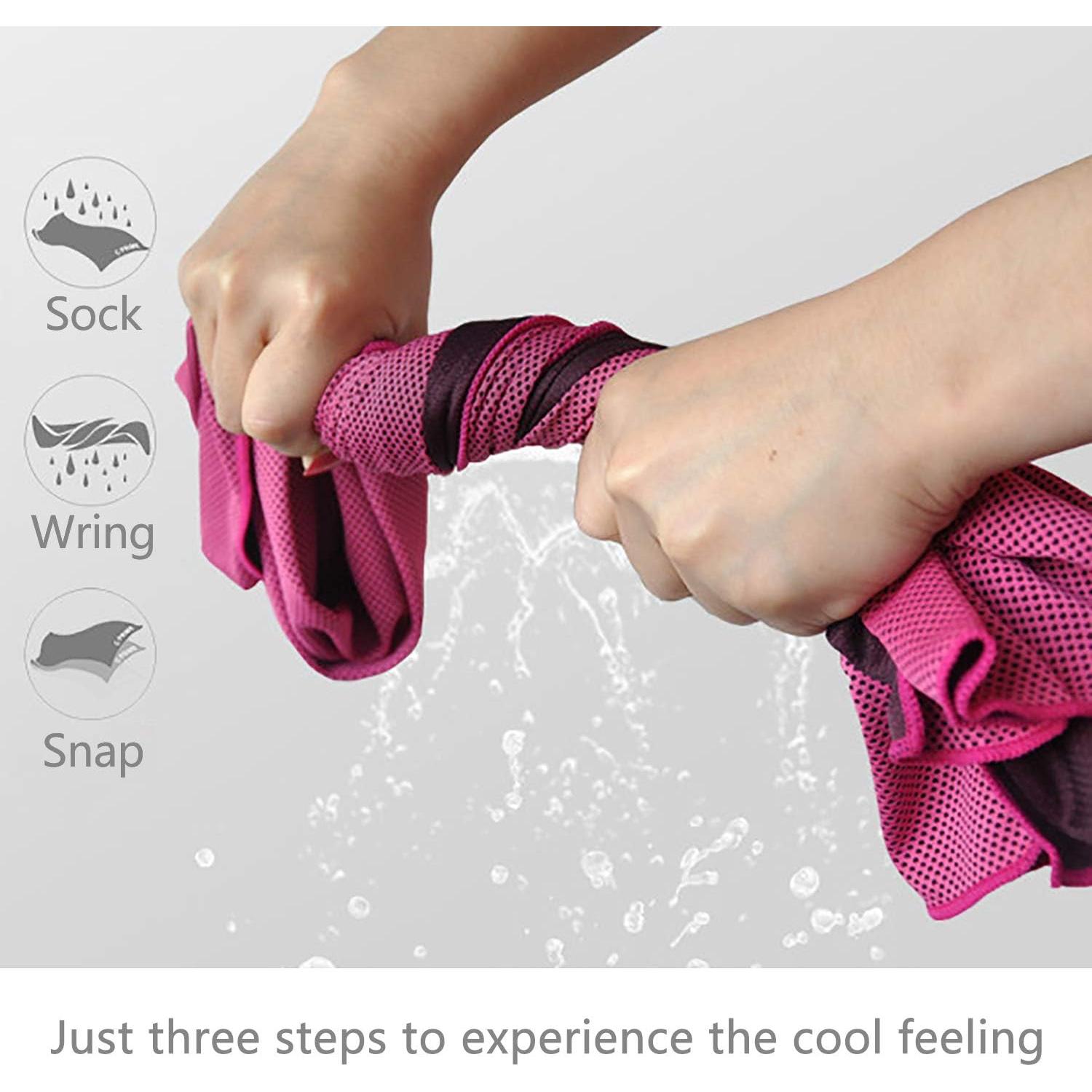 Toalla Enfriadora Microfibra SMALLElectric 4 Unidades 100x30cm