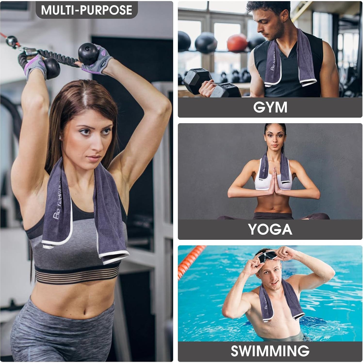 Juego de Toallas de Microfibra Xoofewal 3 Piezas Secado Rápido