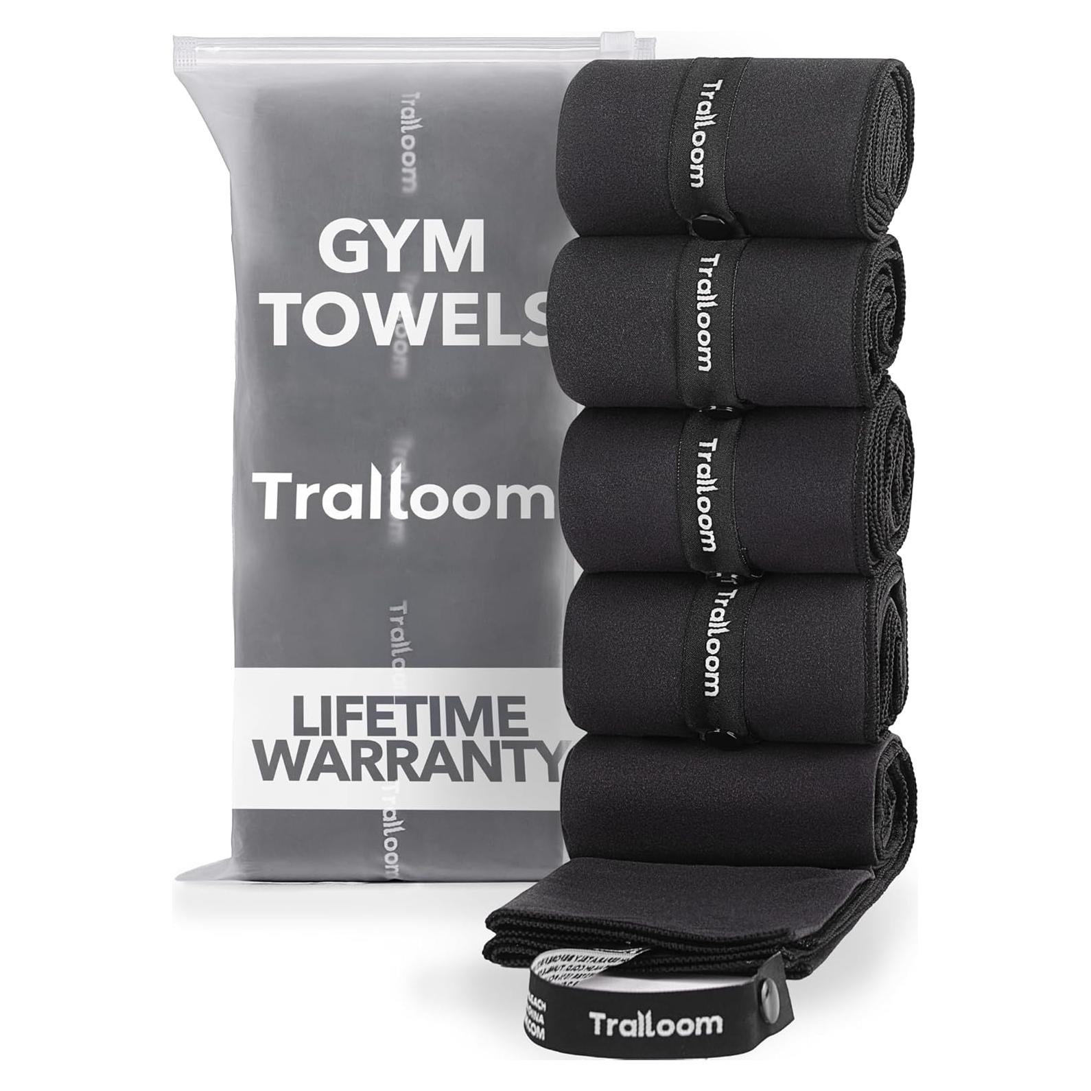 Toallas de Microfibra Trailoom - Set de 5 Negras 80x40cm